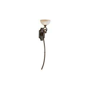   Wall Torchier with Indian Scavo Glass Shade 22431