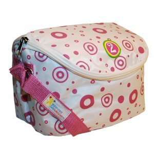 Balanced Day Lunch Bag, White with Pink Circles  Kitchen 