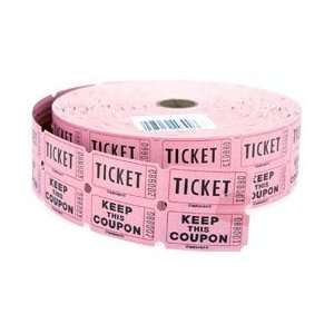  Double Tickets 2000 Tickets/Roll Assorted Colors Red/Pink/Blue/Gold 