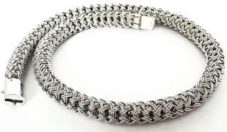 29 BIG WOVEN LINK CHAIN SILVER BRASS HIP HOP NECKLACE  
