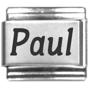  Paul Laser Name Italian Charm Link Jewelry