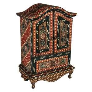  Batik Armoire~Bali Wooden Box~Handmade~Batik Style