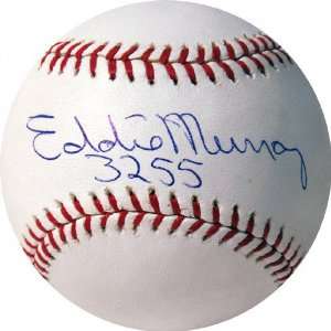 Eddie Murray MLB Autographed Baseball with 3255 Inscription  