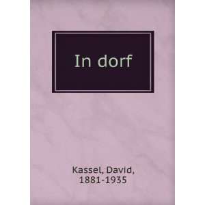  In dorf David, 1881 1935 Kassel Books