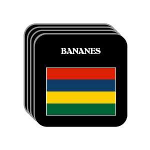  Mauritius   BANANES Set of 4 Mini Mousepad Coasters 