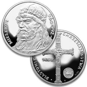 Polish Piast Dynasty King Mieszko I   925pf Silver Medal