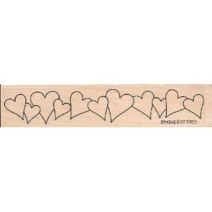  Heart Border Wood Mounted Rubber Stamp (H342) Everything 