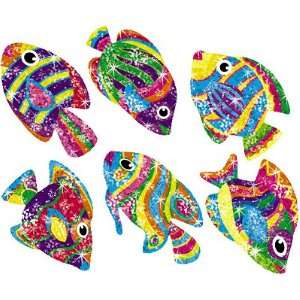   Flashy Fish Sparkle Stickers; 72 Stickers; no. T 63046 Toys & Games