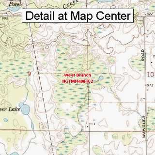   Topographic Quadrangle Map   West Branch, Michigan (Folded/Waterproof