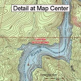   Topographic Quadrangle Map   Columbia, California (Folded/Waterproof