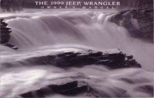 1999 JEEP WRANGLER Owners Manual User Guide  