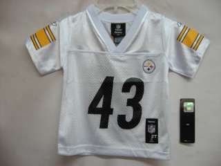 Steelers Troy Polamalu White NFL Toddler Jersey 4T $  