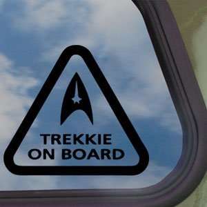  Star Trek Trekkie On Board Black Decal Window Sticker 