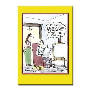  Anything You Want   Risque Cartoon Birthday Greeting Card 
