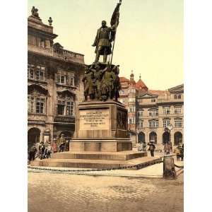  Vintage Travel Poster   Radetzky Memorial Prague Bohemia 