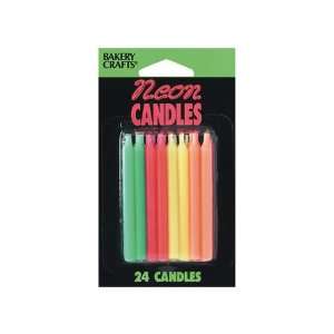  Bakery Crafts Neon Candles 2.5, 24 pk