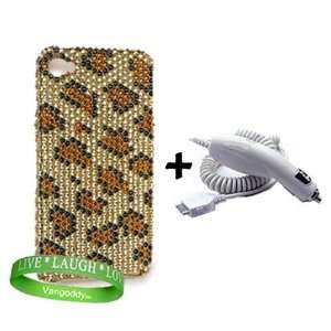  Apple iphone 4S Accessories Kit Classic Cheetah Animal Print 