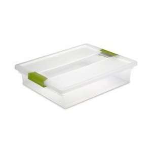  Set of 6 Large Clip Boxes (Clear/Soft Fern) (3.25H x 11W 