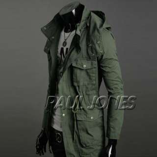 PJ Men’s Stylish Slim Fit Jackets Trench Coats Hoody  