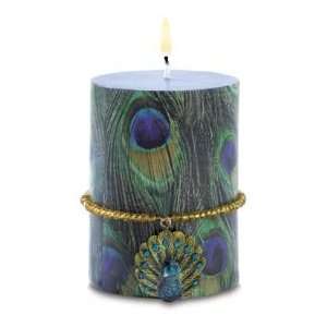  Peacock Candle With Charm