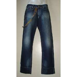  Energie Leather Trim Jeans Size 30