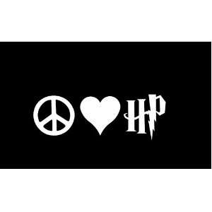  Peace Love Harry Potter Car Window Decal Sticker White 6 