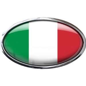  Italy Flag in Glass Oval (pack of 4) Sticker Everything 