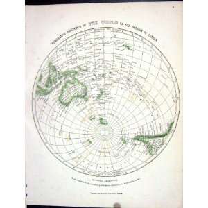  Lowry Antique Map 1853 Southern Hemisphere Australia 