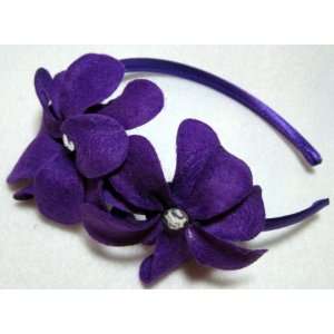  NEW Purple Felt Fabric Flower Headband, Limited. Beauty
