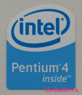 Intel Pentium 4 P4 CPU Case Label Sticker 1 x 3/4 NEW  