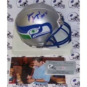  Steve Largent Hand Signed Seattle Seahawks Mini Helmet 