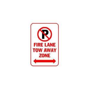   Banner   Fire lane tow away zone with arrows both 