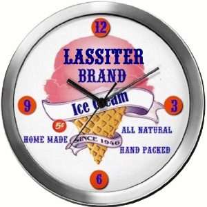  LASSITER 14 Inch Ice Cream Metal Clock Quartz Movement 