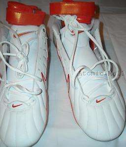 Nike Super Bad Orange & White Cleats Football Shoes 16  