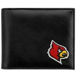  Louisville Cardinals Black Leather Embroidered Billfold 