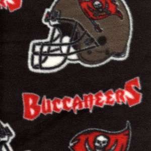   Bay Buccaneers Black FLEECE Fabric (By the Yard)
