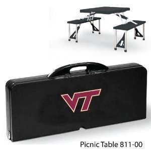 Virginia Tech Digital Print Picnic Table Portable table with 4 bench 