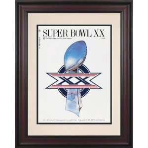  Framed 10.5 x 14 Super Bowl XX Program Print  Details 