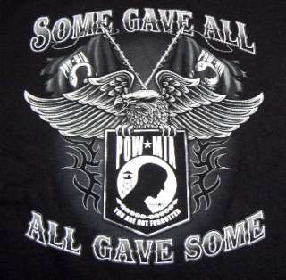 New POW / MIA EAGLE SOME GAVE ALL T SHIRT (L   2XL)  
