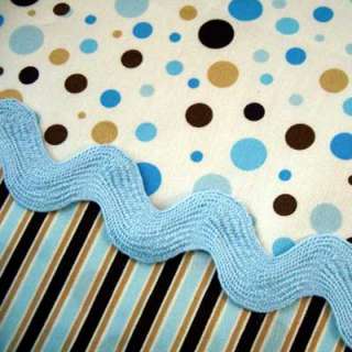 SIMPLE STRIPE~Light BLUE & BROWN Fabric Quilt /Yd.  