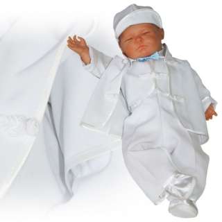   waistcoat set christening baptism gown gift baby boy 6 pieces  