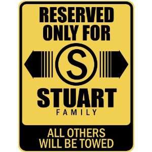   RESERVED ONLY FOR STUART FAMILY  PARKING SIGN