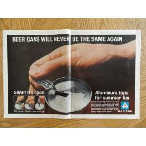  Aluminum.1963 print advertisement centerfold 13 1/2x 21 (beer 