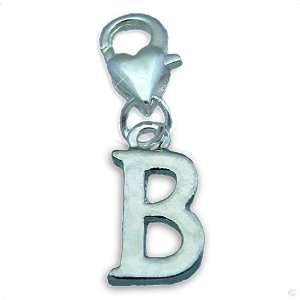  Beggar Charms for Bracelet Pendant silver Letter B #8619 