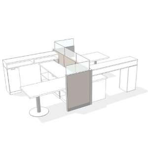  SteelCase Elective Element Two Person Office Workstation 