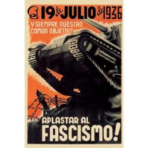    To Squash Fascism   Poster by Fontsere (12x18)