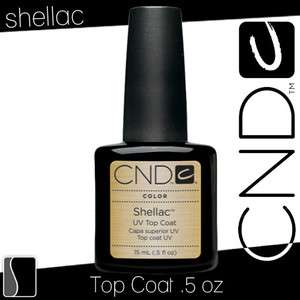 CND Shellac TOP COAT Gel UV Nail Polish 0.5 oz Manicure Soak Off 