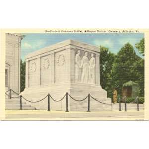 1940s Vintage Postcard   Tomb of the Unknown Soldier   Arlington 