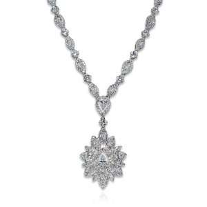  I Lovette Isis Bridal Collection CZ Snowflake Necklace 