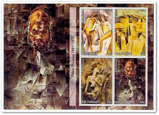   Picasso Spanish fine art stamps paintings MNH Tongo cinderella  